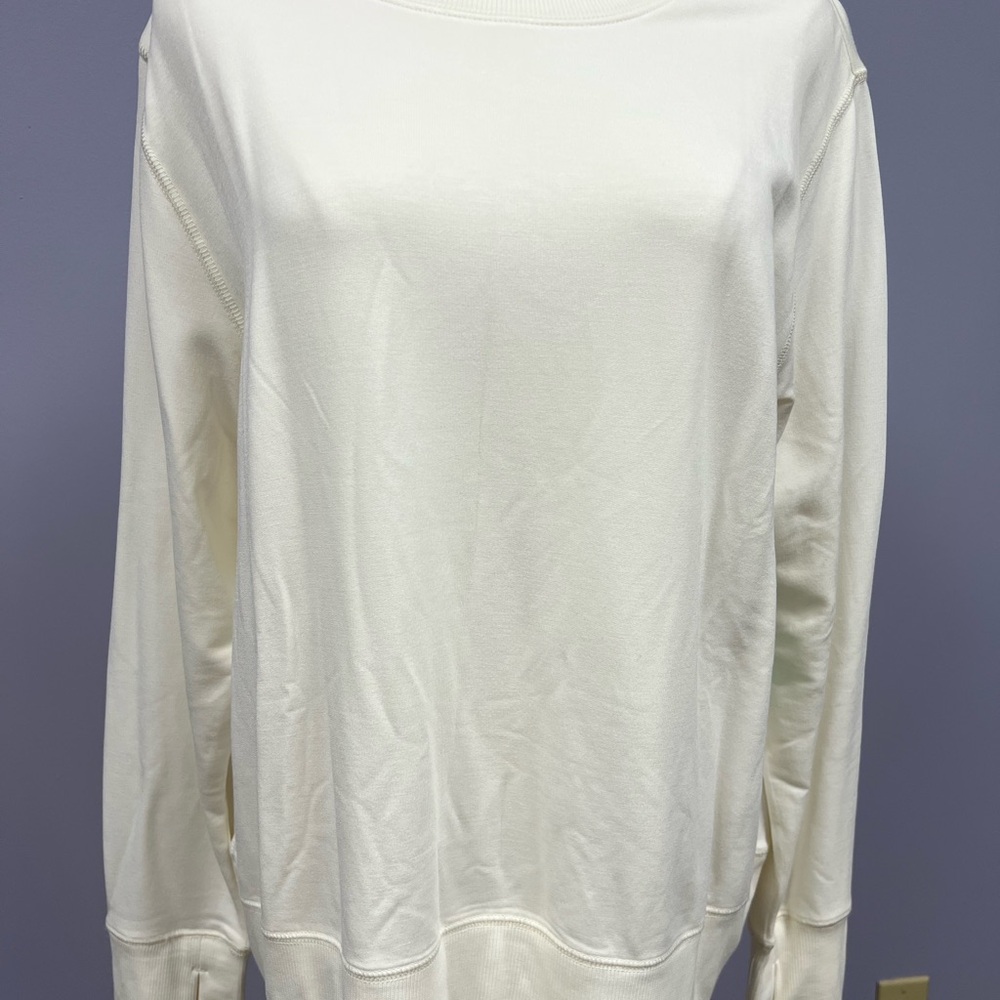 Eddie Bauer Women's White Crew Neck Sweater